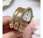 Relojes de pulsera de cuarzo de acero inoxidable, elegante reloj de serpiente, pulsera de moda para mujer, reloj de cuarzo para mujer plata