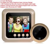 Pantalla Puerta Mirilla Visor de cámara Timbre Cámara de video PIR Visión nocturna 160 Gran angular Pantalla a color TFT de 2.4 pulgadas con 3 baterías AA Door Viewer