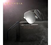 VEITHDIA Gafas de sol de moda Gafas de sol polarizadas Accesorios para gafas para hombres/mujeres 3556 gris negro