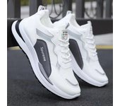 Zapatos para correr para hombres Zapatos deportivos transpirables Zapatillas de deporte de verano de moda ligeras 44 blanco