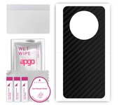apgo Protective Skin Sticker for the back compatible with Honor Magic4 Ultimate, Wrap Film, Foil, Vinyl - Pattern Carbon Black