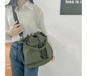 Bolso bandolera de un solo hombro personalizado de verano, bolso informal con cordón plisado, gran capacidad, ligero, bolso de nailon portátil para mujer