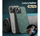 Funda de cuero retro de lujo a prueba de golpes para iPhone 15 14 13 Pro Max 12 Mini 11 X XR Xs 7 8 Plus SE3 2020 Funda de teléfono con marco de silicona suave iPhone SE(2020) gris oscuro