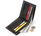 Carteras cortas para hombre, carteras delgadas de cuero de PU a la moda para hombre, carteras pequeñas para hombre, tarjetero de cuero de calidad con estampado de letras negras, clip para billetes negro
