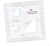 Lector de cuadrícula de transportador de escala de coordenadas de 5  x 5  topográfico para lectura de mapas