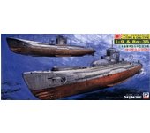 Submarino de la Armada japonesa Pit Road SPW23 1/700 I-9 y Lu-35 gris