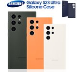 Funda de silicona líquida Original Samsung para Samsung GALAXY S23 Ultra SM-S918B, carcasa suave a prueba de golpes, funda para teléfono crema