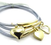 Les Trésors De Lily [J6318] - Pulsera fantasía 'Love' azul gris gris