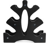 Estante de almacenamiento con mancuernas, soporte para levantamiento de pesas para gimnasio en casa negro