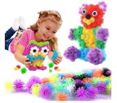 Bola de hojaldre DIY de plástico colorido, bolas de espinas creativas exprimidas, juguetes educativos hechos a mano para niños 200Pcs