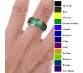 Anillos que cambian de Color, anillo de acero inoxidable, anillos de temperatura con sensación de emoción y estado de ánimo para mujeres, hombres, parejas, anillos de tono, regalo de joyería fina 16mm
