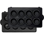 Juego de 2 moldes para cupcakes, arena caliente, waflera eléctrica, sandwichera [Vitantonio Official] (PVWH-20-CC) [Placa caliente] crema