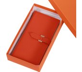 Cartera de piel de vaca de moda para mujer: Monedero con cremallera y bolso de mano – Colección Japón, Europa y América 2023. rojo de la sandía