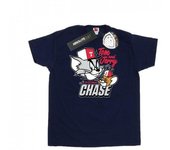 Tom And Jerry Mens Cat & Mouse Chase T-Shirt L blanco