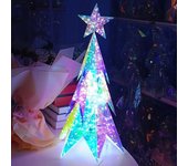 Adorno para árbol de Navidad con luz LED y estrella en la parte superior