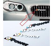 Car Styling Tricolor Power 3D Metal Sticker Front Grill and Trunk Fender Emblem Badge Badge Stickal for 1 3 4 5 6 7 Series X1 X3 X4 X5 X6 3 Sticker