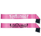 Amscan Faja de fiesta de doble cara Good Girl/Bad Girl One Size color rosa