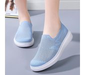 Zapatillas de deporte de verano para mujer, cómodas, informales, de talla grande, planas, mocasines, suaves, para caminar, deportivas, sin cordones, talla grande EU: 35 púrpura