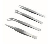 4 unids/set pinzas de precisión pinzas electrónicas gruesas antideslizantes herramientas de mantenimiento DIY reparación de maquillaje multifunción