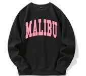 Sudadera con capucha retro de moda unisex con estampado de Malibú Los Ángeles, California, sudaderas cálidas con forro polar, ropa creativa novedosa L