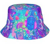 Sombreros de cubo con Mandala de la India de Buda para mujeres unisex, sombrero de sol Zen con setas psicodélicas, estilo para gorra de pesca al aire libre, sombrero de campo irlandés One Size
