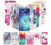 Funda 3D para Samsung Galaxy A01, A12, A32, A42, A52, A72, A02s 5G, S20 Fe, S21 Plus, Ultra, con imán, tapa tipo cartera, ranura para tarjetas, funda de piel For S20 Ultra