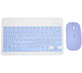 Conjunto de teclado y ratón inalámbricos de 10 pulgadas para ordenador, tableta, teléfono móvil y ordenador. azul