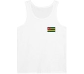 Débardeur - Drapeau du Togo - Broderie Blanc - 100% Coton - Coupe Ajustée - Mixte