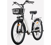 Cysum X-city Batería 48v 10,4Ah Ion-litio portátil Motor 48V 250W buje trasero, 45 Nm Neumático 26''x1,95'' KENDA blanco