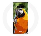Coque pour Samsung Galaxy Note 9 Aras Perroquet Orange vert
