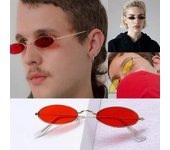 Gafas de sol ovaladas pequeñas de verano, de aleación, con montura pequeña, para hombre y mujer, con montura metálica clásica.