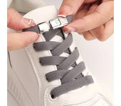 2025 Cordones sin atar con hebillas para zapatillas deportivas gris oscuro