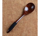 Sagit Lote Cuchara de Madera Cocina Utensilio de Cocina Herramienta Sopa Cucharadita Catering One Size marrón