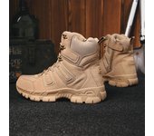 Botas militares de invierno para hombre, zapatos cálidos de alta calidad, suela gruesa, botas acolchadas de algodón con aislamiento antideslizante para exteriores, novedad de 2023 39 marrón