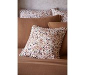 Coussin déhoussable festonné  Capucine  40 x 40 cm  Gaze de Coton  - Capucine Pampa - Coussin déhoussable festonné 40 x 40 cm