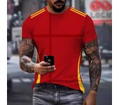 Camiseta deportiva holgada de manga corta para hombre, con estampado 3D de verano, de tejido de malla XL