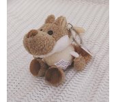 Llavero de lobo de peluche de 10 cm para mujer, accesorio para bolso de coche, regalo de fiesta para niña keychain