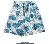 Pantalones cortos de playa hawaianos de seda helada para hombre, diseño fino de verano, estilo japonés, retro, americano, marca de moda, pantalones casuales de cinco cuartos M blanco