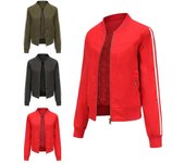Chaqueta corta de vuelo para mujer Chaqueta acolchada de primavera y otoño S rojo