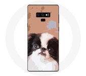 Coque pour Samsung Galaxy Note 9 Épagneul japonais Noir et Blanc Race de chiens
