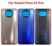 Para Xiaomi Poco X3 Pro M2102J20SG Panel trasero de batería carcasa trasera reemplazar reemplazo de puerta azul
