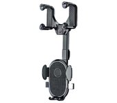 Soporte multifuncional para teléfono retrovisor de coche, antivibración, estable, giratorio 360 grados, para smartphone negro