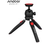 Mini trípode de mesa para cámara de teléfono, cabezal de bola extraíble, plegable para cámaras DSLR/sin espejo, luz LED para vídeo DV