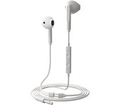 Auriculares BETMI con cable, ergonómicos y de ajuste cómodo, con micrófono y conector jack de 1,5 mm para volumen, para iPhone, iPad, iPod, Samsung Player, color blanco. blanco