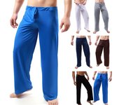 Pantalones de yoga para hombre, cintura baja, cordón, rectos, sueltos, finos, deportivos, cómodos, cintura elástica, pantalones deportivos de talla grande para hombre, ropa para hombre 2XL negro