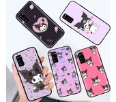 Funda negra para Samsung Note 20 Lite S24 Ultra S23 A03 A05 A06 A11 A71 A15 A16 A13 A24 A25 A33 A52 A53 A50 M55 M35 Plus L-15 Kuromi Samsung M02 jazmín