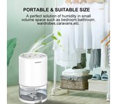 Nuevo deshumidificador portátil 2 en 1, absorbente de humedad, máquinas de secado de aire, desodorante silencioso, secador, deshumidificador de aire, tratamiento del aire EU Plug blanco