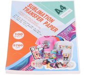 100 piezas de papel de transferencia térmica estándar A4, papel de transferencia por sublimación térmica para tazas y camisetas