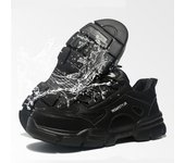 Zapatos de trabajo impermeables para hombre, calzado de seguridad deportivo ligero antigolpes para mujer, zapatos protectores con punta de acero, botas de seguridad para el trabajo para hombre 37