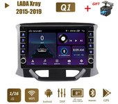 2 Din Android Car Stereo Radio para LADA Xray 2015-2019 con botón Perilla Navegación GPS Reproductor de video multimedia 1 + 16GB 1+16GB